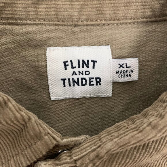 Flint and Tinder Corduroy Pearl Snap Western Button-up Shirt XL - Picture 3 of 15